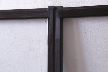 アンティーク家具　昭和初期　シックなインテリアと相性の良いガラス戸2枚セット(引き戸、建具)(R-037672)