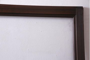 アンティーク建具　大正昭和初期　上品なデザインがシックなガラス戸2枚セット(建具、引き戸)(R-037675)