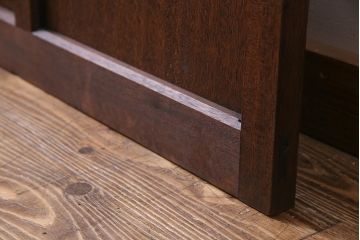 アンティーク建具　大正昭和初期　すりガラス　レトロで趣溢れるガラス扉(ドア)(R-037676)