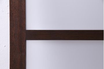 アンティーク建具　大正昭和初期　すりガラス　レトロで趣溢れるガラス扉(ドア)(R-037676)