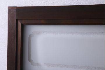 アンティーク建具　高級品　シックな空間にぴったりな上手物のガラス戸2枚セット(建具、引き戸)(R-037679)