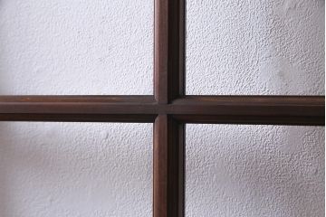 アンティーク建具　高級品　シックな空間にぴったりな上手物のガラス戸2枚セット(建具、引き戸)(R-037679)