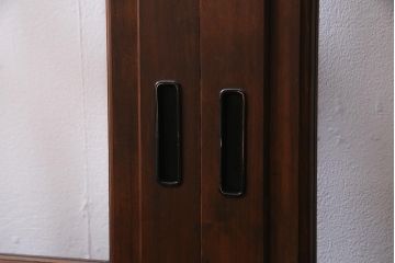 アンティーク建具　高級品　シックな空間にぴったりな上手物のガラス戸2枚セット(建具、引き戸)(R-037679)