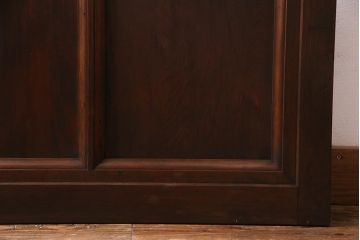 アンティーク建具　高級品　シックな空間にぴったりな上手物のガラス戸2枚セット(建具、引き戸)(R-037679)