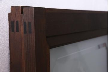 アンティーク建具　高級品　シックな空間にぴったりな上手物のガラス戸2枚セット(建具、引き戸)(R-037679)