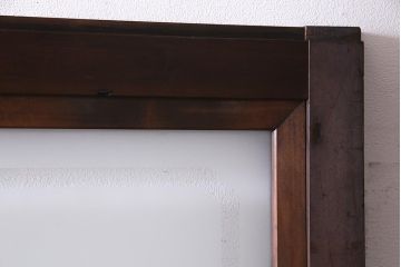 アンティーク建具　高級品　シックな空間にぴったりな上手物のガラス戸2枚セット(建具、引き戸)(R-037679)