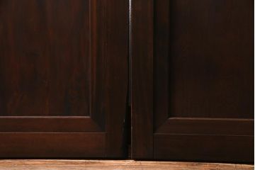 アンティーク建具　高級品　シックな空間にぴったりな上手物のガラス戸2枚セット(建具、引き戸)(R-037679)