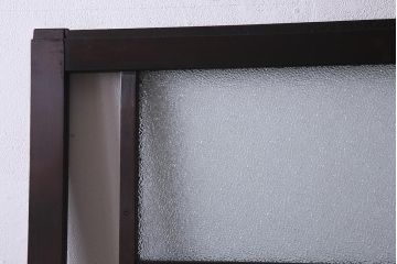 アンティーク建具　当時物色ガラス入り　レトロモダンな引き戸1枚(建具、ガラス戸)(R-037683)