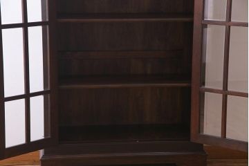 中古美品　松本民芸家具　シックなインテリアと相性の良いC型書棚(ブックケース、本棚、本箱、飾り棚)(定価約63万円)