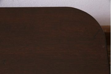アンティーク家具　和製アンティーク　昭和初期　栓材　素朴なぬくもりが魅力のレトロな角ちゃぶ台(座卓、ローテーブル、花台)(R-037689)