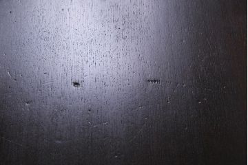 レトロ家具　ちゃぶ台リメイク　栓材　味のあるシンプルなセンターテーブル(ローテーブル)(R-037694)