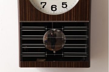 レトロ雑貨　愛知時計電機(アイチ、AICHI)　Super Eight　30DAY　手巻き式柱時計(掛け時計、振り子時計、古時計)(R-037695)