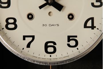 レトロ雑貨　愛知時計電機(アイチ、AICHI)　Super Eight　30DAY　手巻き式柱時計(掛け時計、振り子時計、古時計)(R-037695)