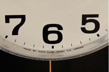 レトロ雑貨　愛知時計電機(アイチ、AICHI)　Super Eight　30DAY　手巻き式柱時計(掛け時計、振り子時計、古時計)(R-037695)
