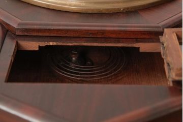 アンティーク雑貨　E.N.WELCH(ウェルチ)　電池式　PENDULUM OCTAGON　八角合長　掛け時計(振り子時計、柱時計)(R-037698)