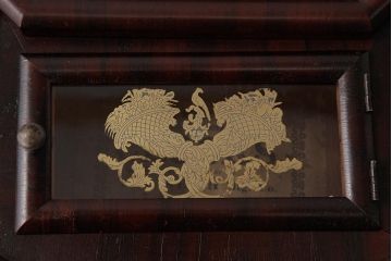 アンティーク雑貨　E.N.WELCH(ウェルチ)　電池式　PENDULUM OCTAGON　八角合長　掛け時計(振り子時計、柱時計)(R-037698)
