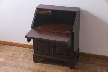 中古　松本民芸家具　上品な雰囲気漂うライティングビューロー(デスク、机、在宅ワーク、在宅用棚)(R-037701)