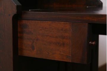 中古　松本民芸家具　上品な雰囲気漂うライティングビューロー(デスク、机、在宅ワーク、在宅用棚)(R-037701)