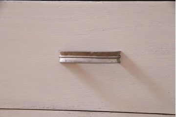 レトロ家具　薄型　かわいいナチュラルペイントの片袖デスク(片袖机、在宅ワーク、在宅用ワークデスク)(R-037702)