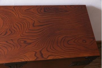 中古　岩谷堂箪笥　棚板リメイク　衣装盆付き　2WAYタンス(キャビネット、サイドボード、チェスト、収納棚)(R-037707)