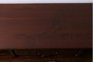 中古　指物家具　三方ケヤキ材　桐材　上質な作りの高級茶箪笥(和タンス、キャビネット、飾り棚)(定価約39万円)(R-037716)