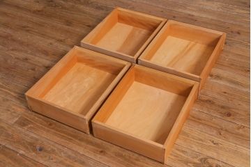 ビンテージ　松本民芸家具　特注品　4枚扉・引き出し4杯　クラシカルな食器棚(キャビネット、収納棚、サイドボード、サイドキャビネット)(R-037717)