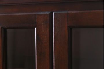 ビンテージ　松本民芸家具　特注品　4枚扉・引き出し4杯　クラシカルな食器棚(キャビネット、収納棚、サイドボード、サイドキャビネット)(R-037717)