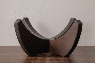 中古　HARIO(ハリオ)　10000　直径26cm　五ツ口フラスコ・スタンド付き(丸底フラスコ、実験器具、ディスプレイ)(R-037718)