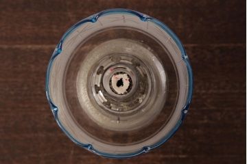 アンティーク雑貨　佐々木硝子　切子ガラスがおしゃれな大正ロマン香るオイルランプ(卓上ランプ、洋燈)(R-037719)