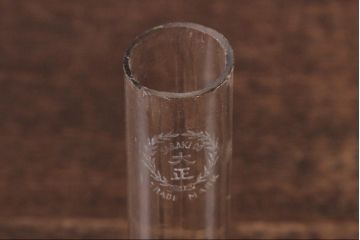 アンティーク雑貨　佐々木硝子　切子ガラスがおしゃれな大正ロマン香るオイルランプ(卓上ランプ、洋燈)(R-037719)