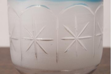 アンティーク雑貨　佐々木硝子　切子ガラスがおしゃれな大正ロマン香るオイルランプ(卓上ランプ、洋燈)(R-037719)