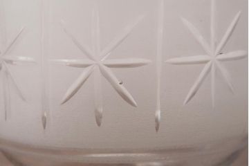 アンティーク雑貨　佐々木硝子　切子ガラスがおしゃれな大正ロマン香るオイルランプ(卓上ランプ、洋燈)(R-037719)