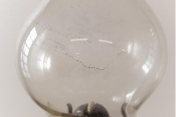 アンティーク雑貨　5分芯　レトロな味わいが魅力的なオイルランプ(吊りランプ、ディスプレイ)(R-037720)