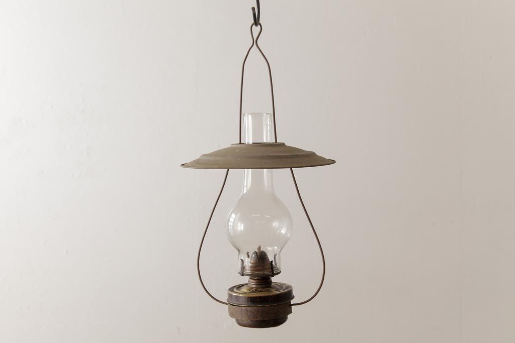 【伝-155】オイルランプ　明治～大正　全高56.5㎝　日本製　レトロ　オブジェ 伝-155】オイルランプ 明治～大正 全高56.5㎝ 日本製 レトロ