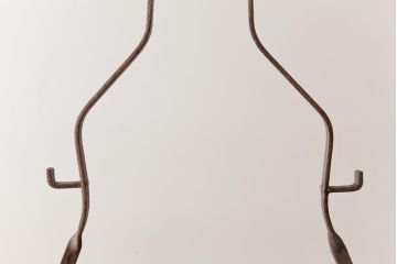 アンティーク雑貨　5分芯　レトロ　乳白色シェードのオイルランプ(吊りランプ、ディスプレイ)(R-037722)