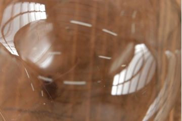 アンティーク雑貨　5分芯　レトロ　乳白色シェードのオイルランプ(吊りランプ、ディスプレイ)(R-037722)