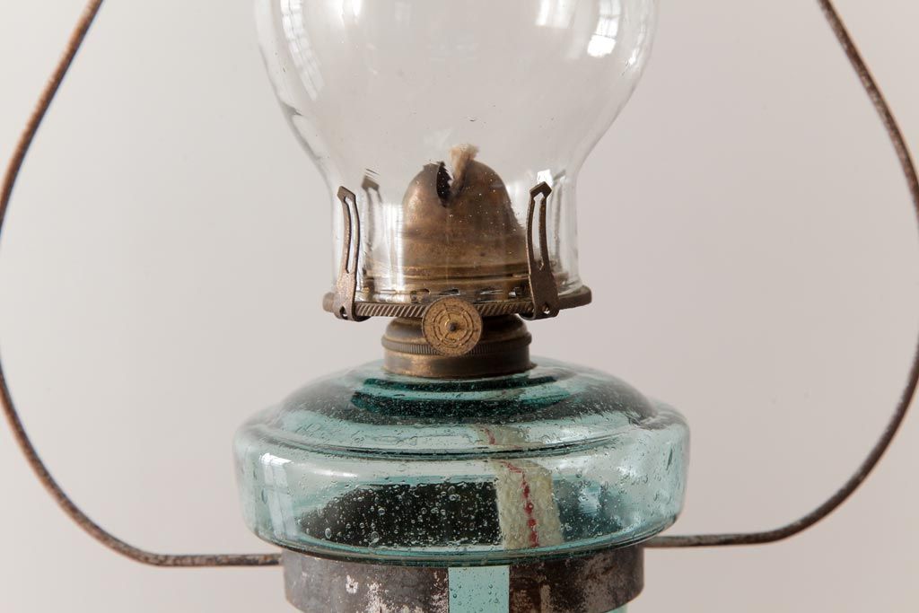 アンティーク　乳白　切子オイルランプ 昭和レトロ オイルランプ アンティーク風 : Ulkona ウルコナ ヤフー店