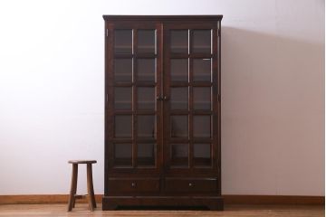 中古　北海道民芸家具　飾り棚にもおすすめなブックケース(本箱、収納棚、キャビネット)(R-037725)