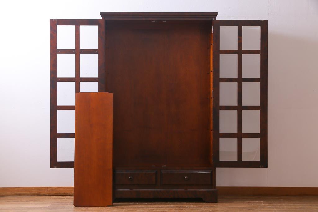 中古　北海道民芸家具　飾り棚にもおすすめなブックケース(本箱、収納棚、キャビネット)(R-037725)