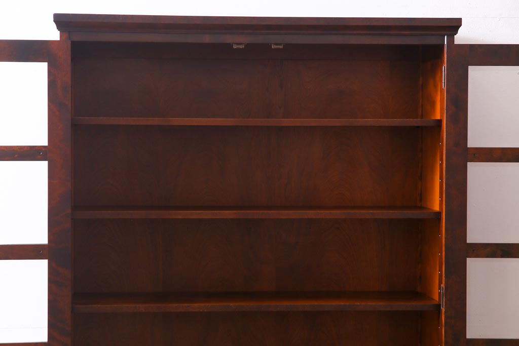 中古　北海道民芸家具　飾り棚にもおすすめなブックケース(本箱、収納棚、キャビネット)(R-037725)