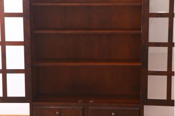 中古　北海道民芸家具　飾り棚にもおすすめなブックケース(本箱、収納棚、キャビネット)(R-037725)