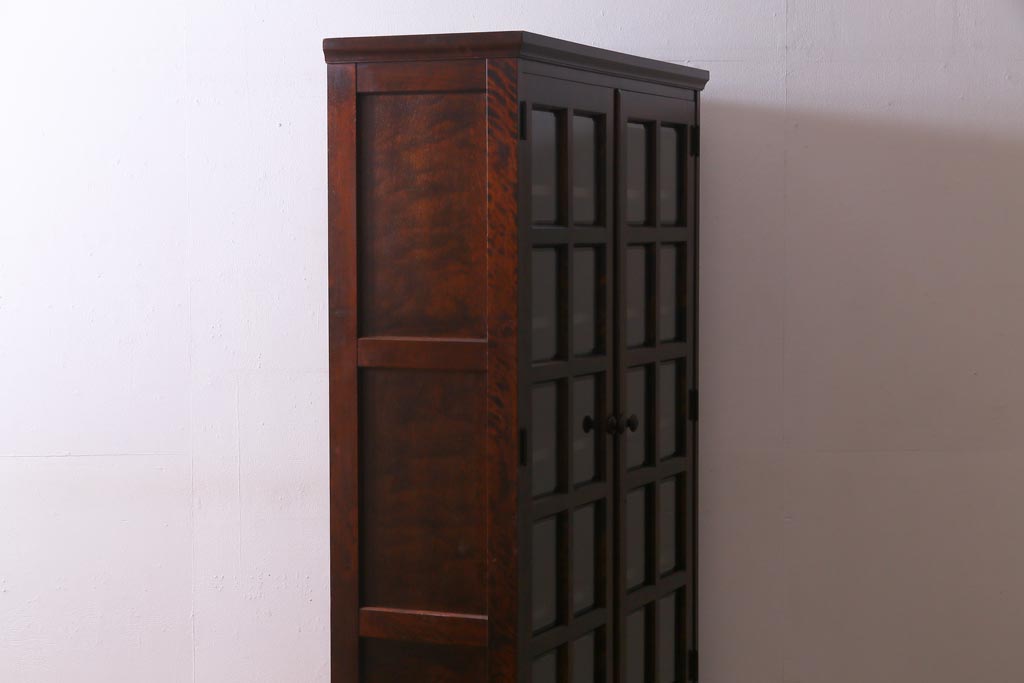 中古　北海道民芸家具　飾り棚にもおすすめなブックケース(本箱、収納棚、キャビネット)(R-037725)