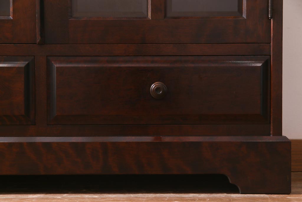 中古　北海道民芸家具　飾り棚にもおすすめなブックケース(本箱、収納棚、キャビネット)(R-037725)