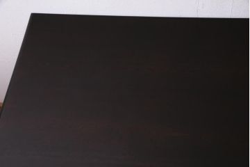 中古　松本民芸家具　シックな色合いが上品なM型両袖机(デスク)(定価62万円)(R-037729)