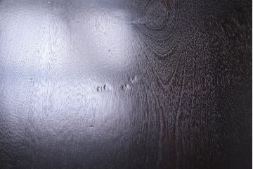 中古　松本民芸家具　シックな色合いが上品なM型両袖机(デスク)(定価62万円)(R-037729)