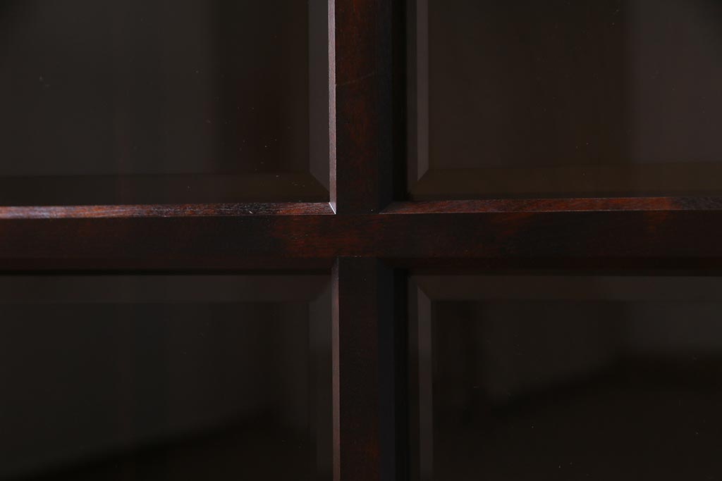 中古　北海道民芸家具　特注サイズ　シックで落ち着きのある色味のサイドボード(収納棚、戸棚、キャビネット)(R-037730)