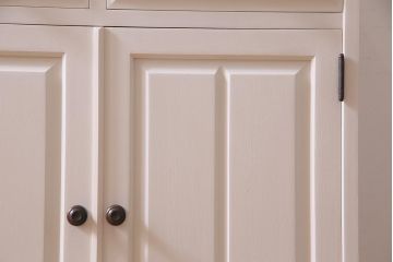 中古　リメイク　北海道民芸家具　上品さが感じられるレトロシックなペイントサイドボード(収納棚、戸棚)(R-037732)