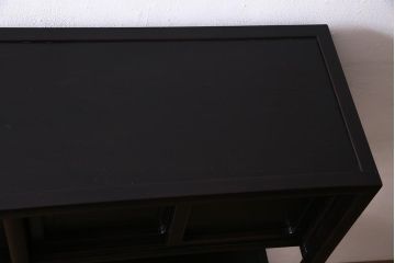 アンティーク家具　和製アンティーク　紫檀(シタン)材　シックな佇まいの飾り棚(茶棚、違い棚)(R-037733)