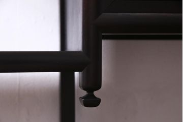 アンティーク家具　和製アンティーク　紫檀(シタン)材　シックな佇まいの飾り棚(茶棚、違い棚)(R-037733)