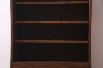 ラフジュ工房オリジナル　アンティーク古建具リメイク　引き出し付き　シンプルな組子の戸棚(収納棚、キャビネット、書院戸)(R-037734)